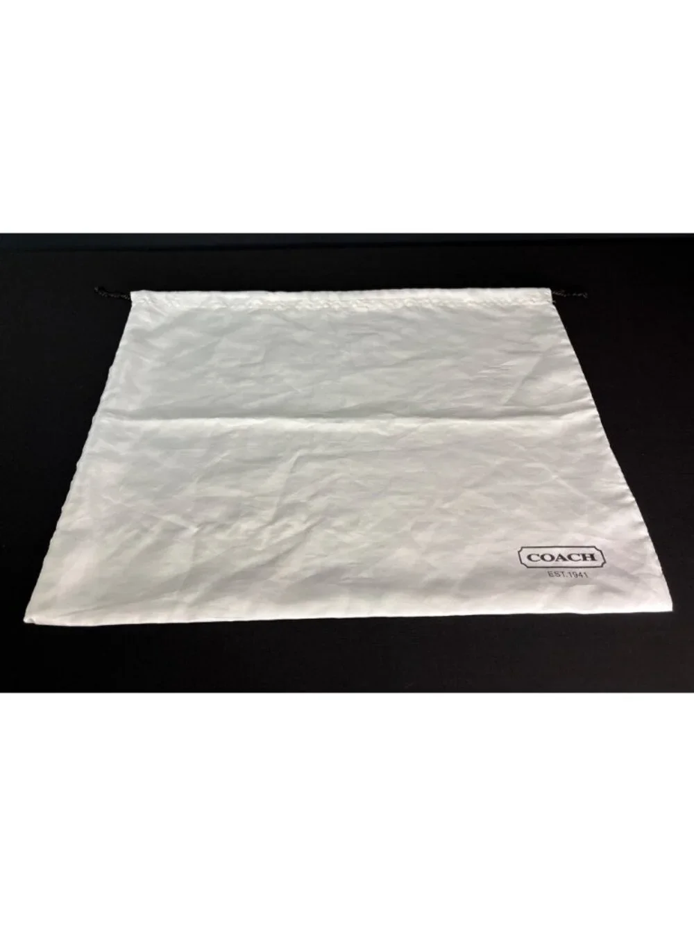Coach White Dust Bag Brown Drawstring 19